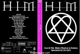HIM Live At The  Metro Theatre in Sydney, Australia 02-25-2014 DVD