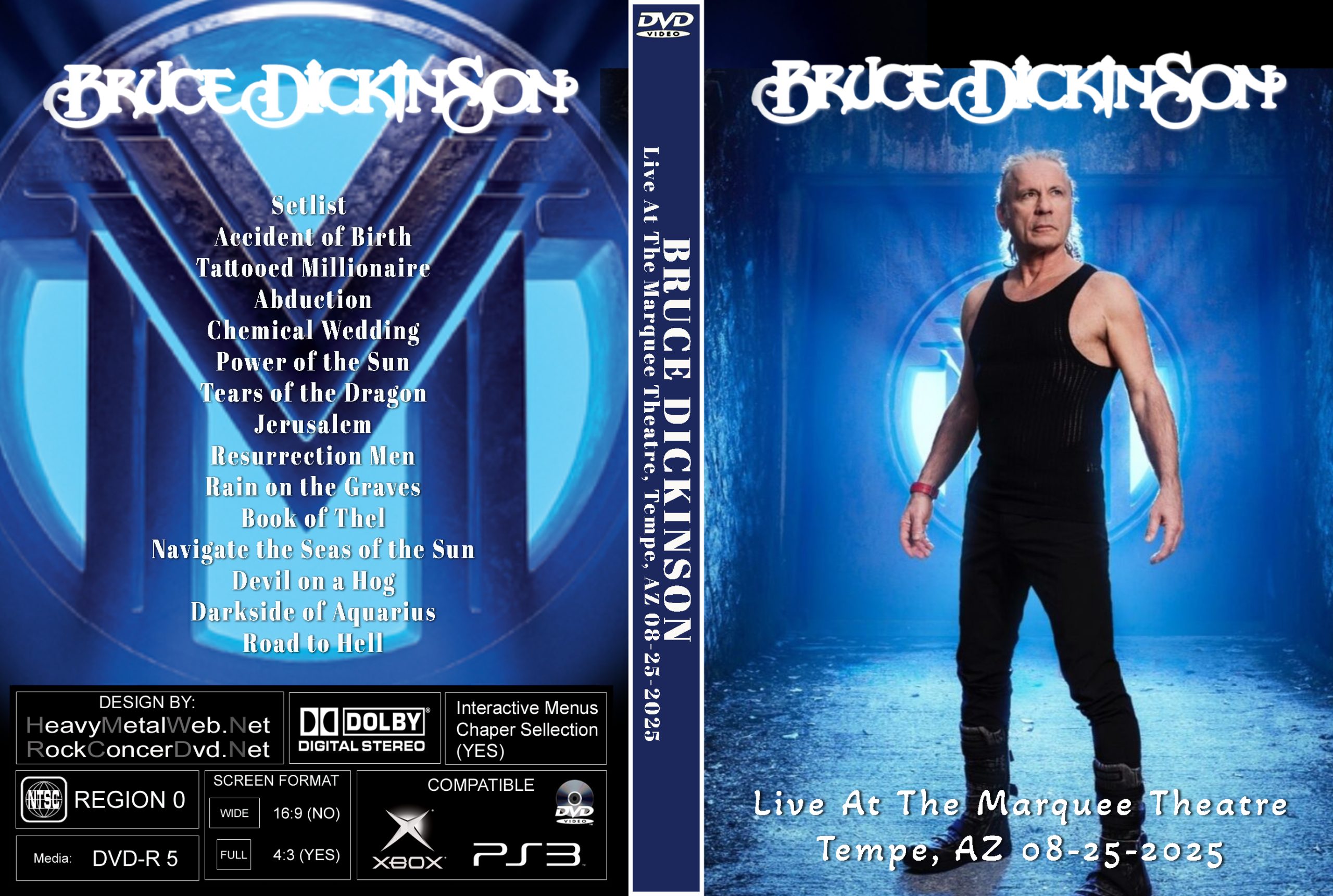 BRUCE DICKINSON Live At The Marquee Theatre, Tempe, AZ 08-25-2025 BRUCE DICKINSON Live At The Marquee Theatre, Tempe, AZ 08-25-2025 DVD