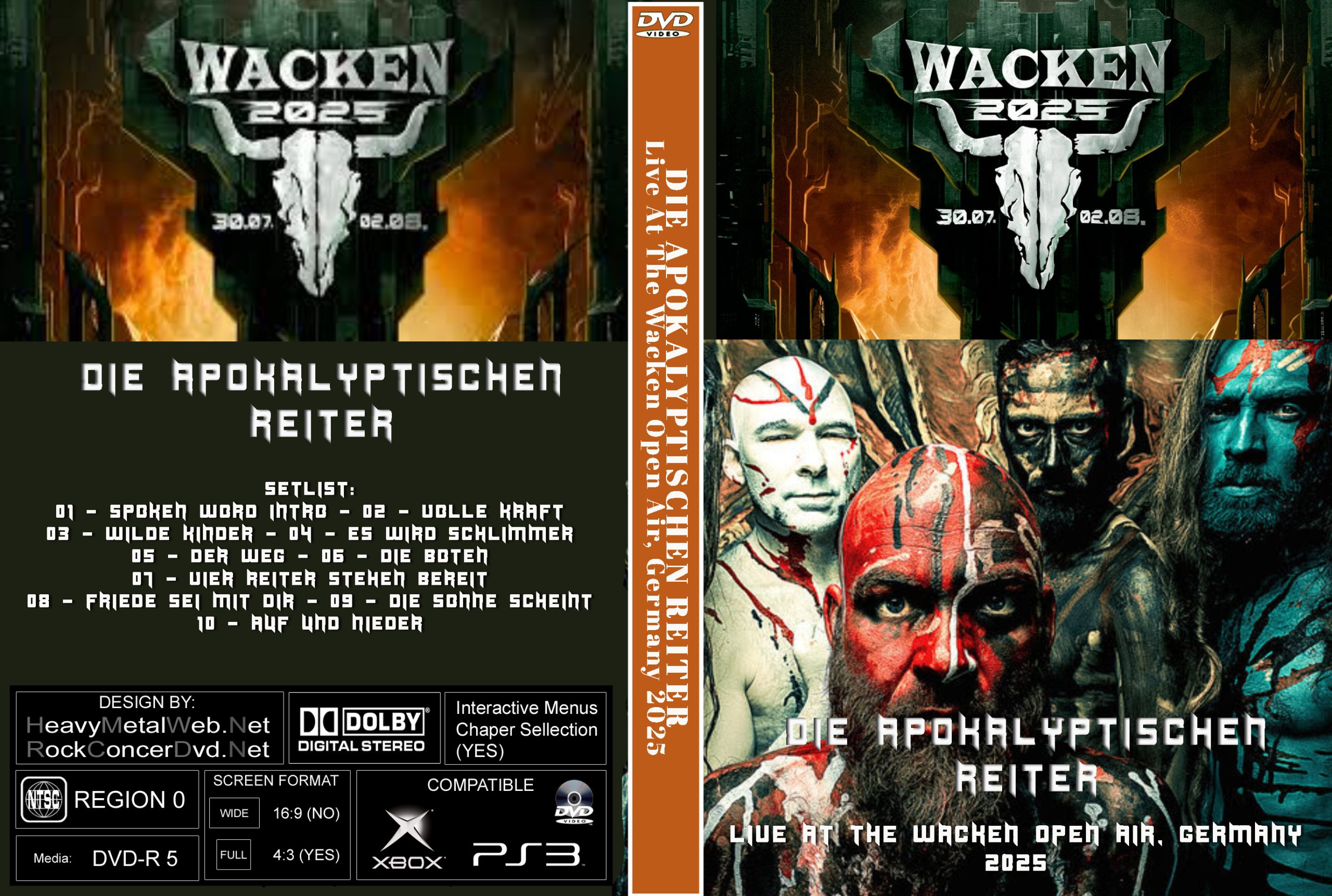DIE APOKALYPTISCHEN REITER Live At The Wacken Open Air Germany 2025 DIE APOKALYPTISCHEN REITER Live At The Wacken Open Air, Germany 2025 DVD