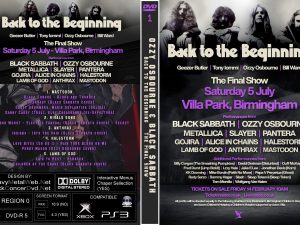 OZZY OSBOURNE & BLACK SABBATH Back to the Beginning – The Final Show, Birmingham, England 07-05-2025 (5 DVDs) This set does not include printed covers.