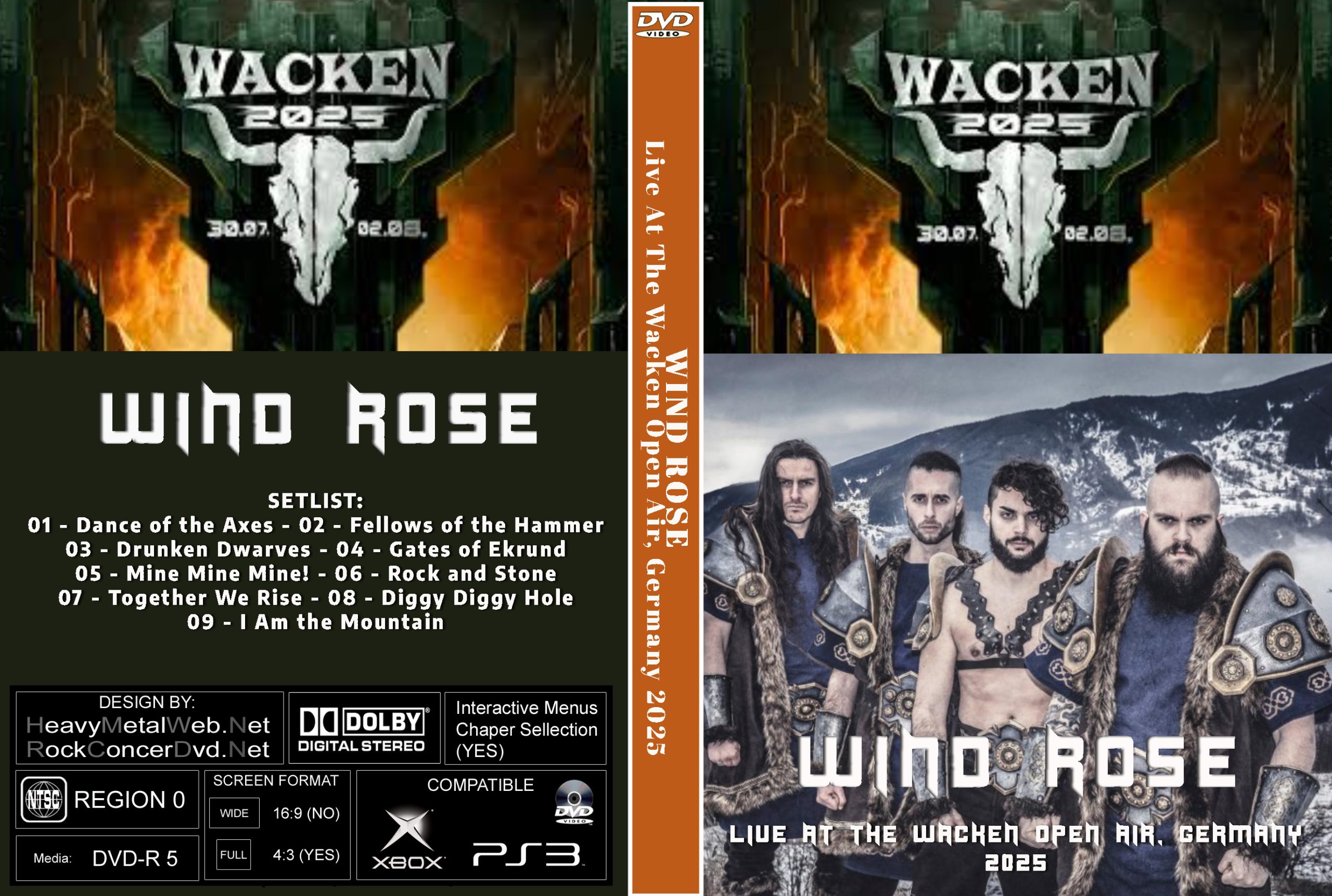 WIND ROSE Live At The Wacken Open Air Germany 2025 DVD WIND ROSE Live At The Wacken Open Air Germany 2025 DVD