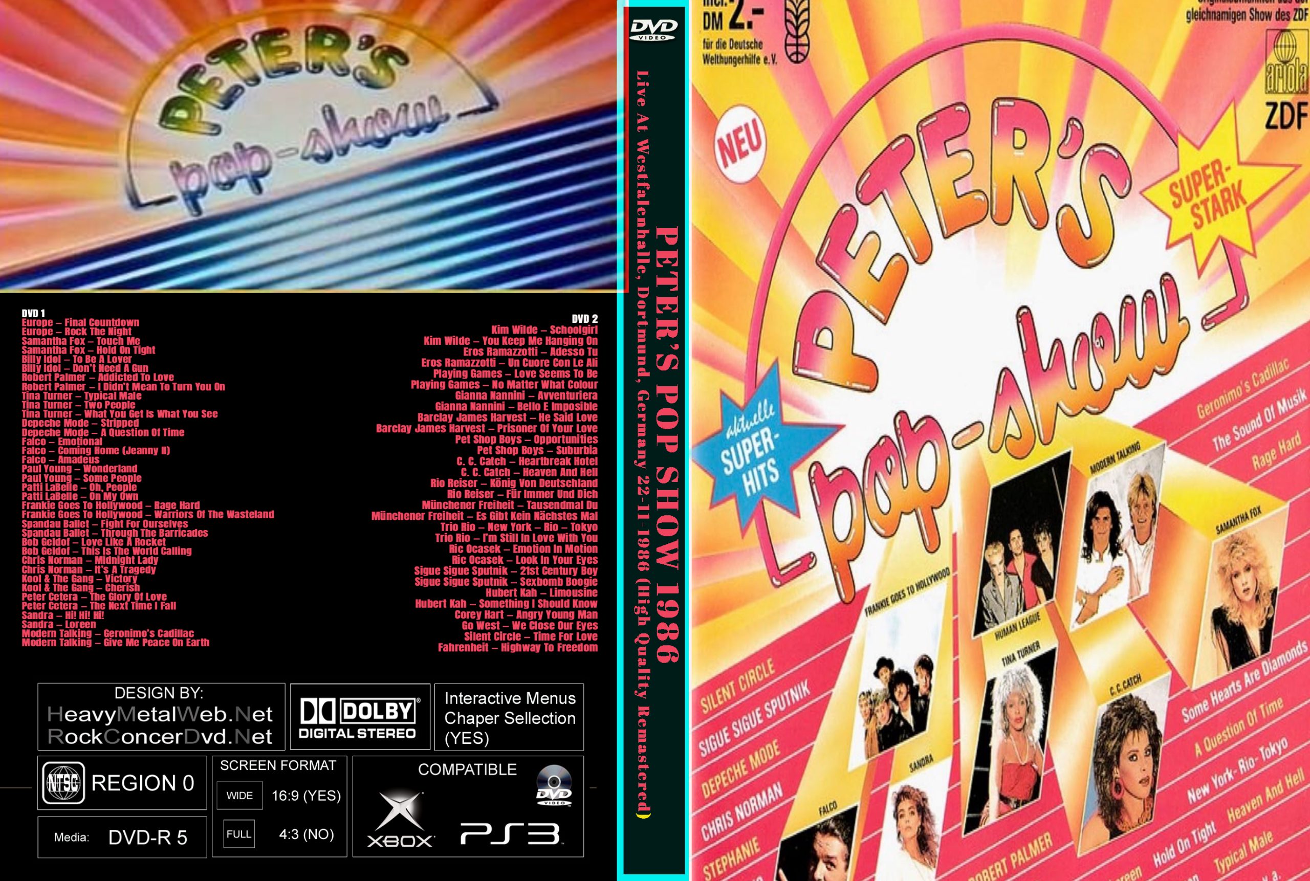 PETER’S POP SHOW 1986 Live At Westfalenhalle, Dortmund, Germany 22-11-1986