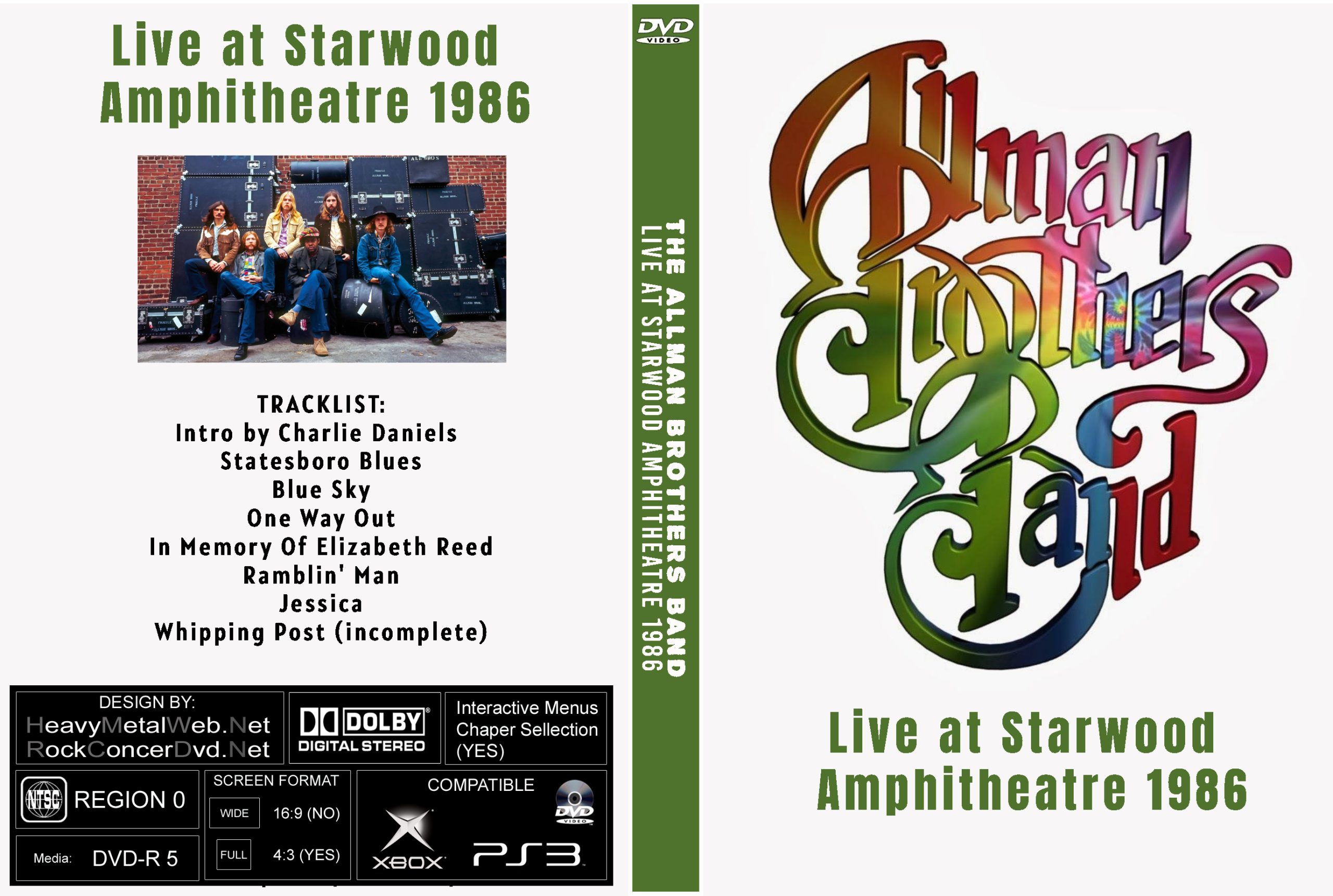 THE ALLMAN BROTHERS BAND Live at Starwood Amphitheatre 1986