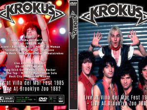 Krokus Live at Festival Viña del Mar 1985 + Live at Brooklyn Zoo 1982 DVD featuring two classic performances from the band’s golden era. Hard rock collectors edition.